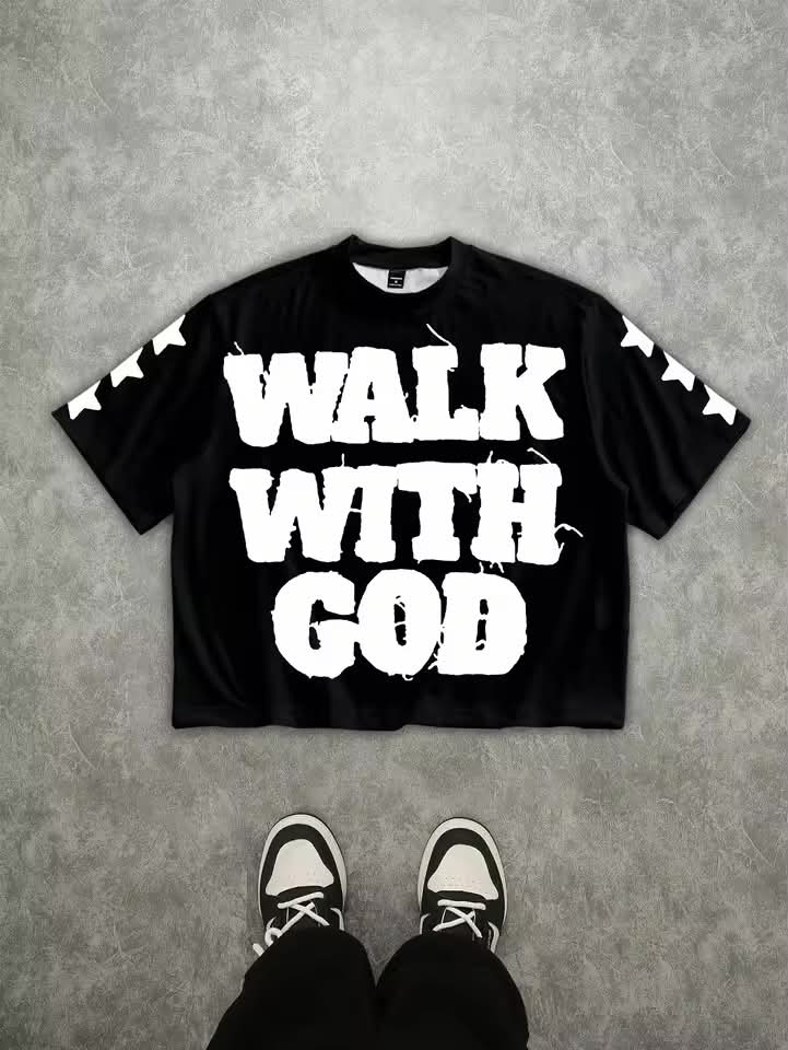 3D Letter Print Summer Tee – Lightweight Casual Streetwear